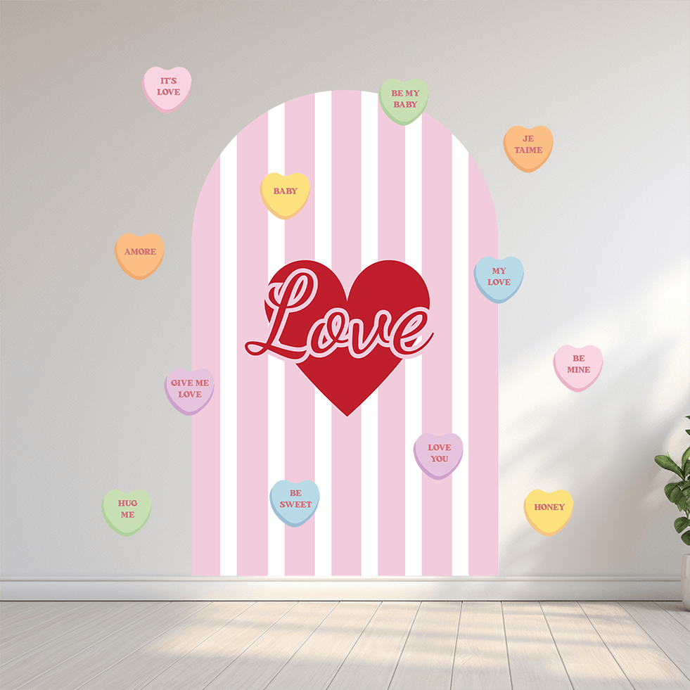 Polka Art Wall Decal Valentine's Arches