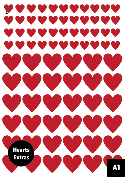 Polka Art Wall Decal Valentine's Arches