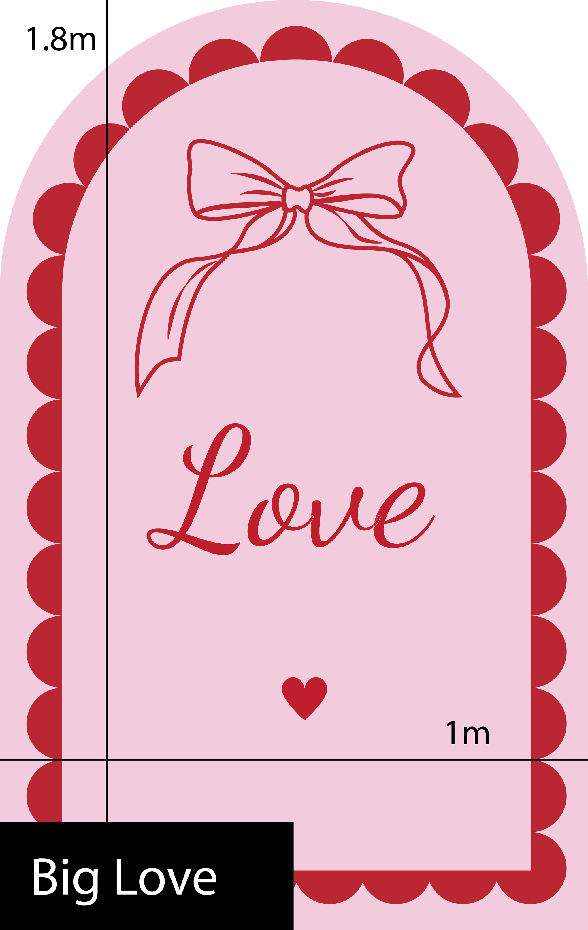 Polka Art Wall Decal Valentine's Arches