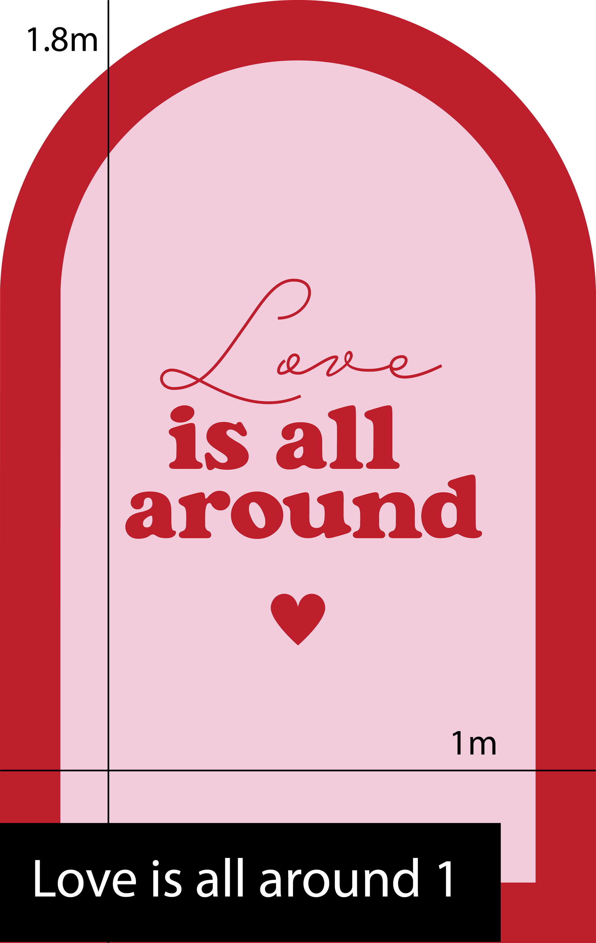 Polka Art Wall Decal Valentine's Arches