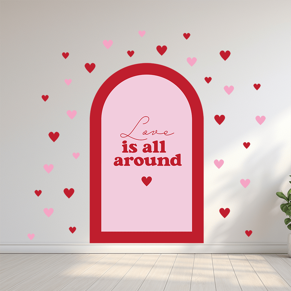 Polka Art Wall Decal Valentine's Arches