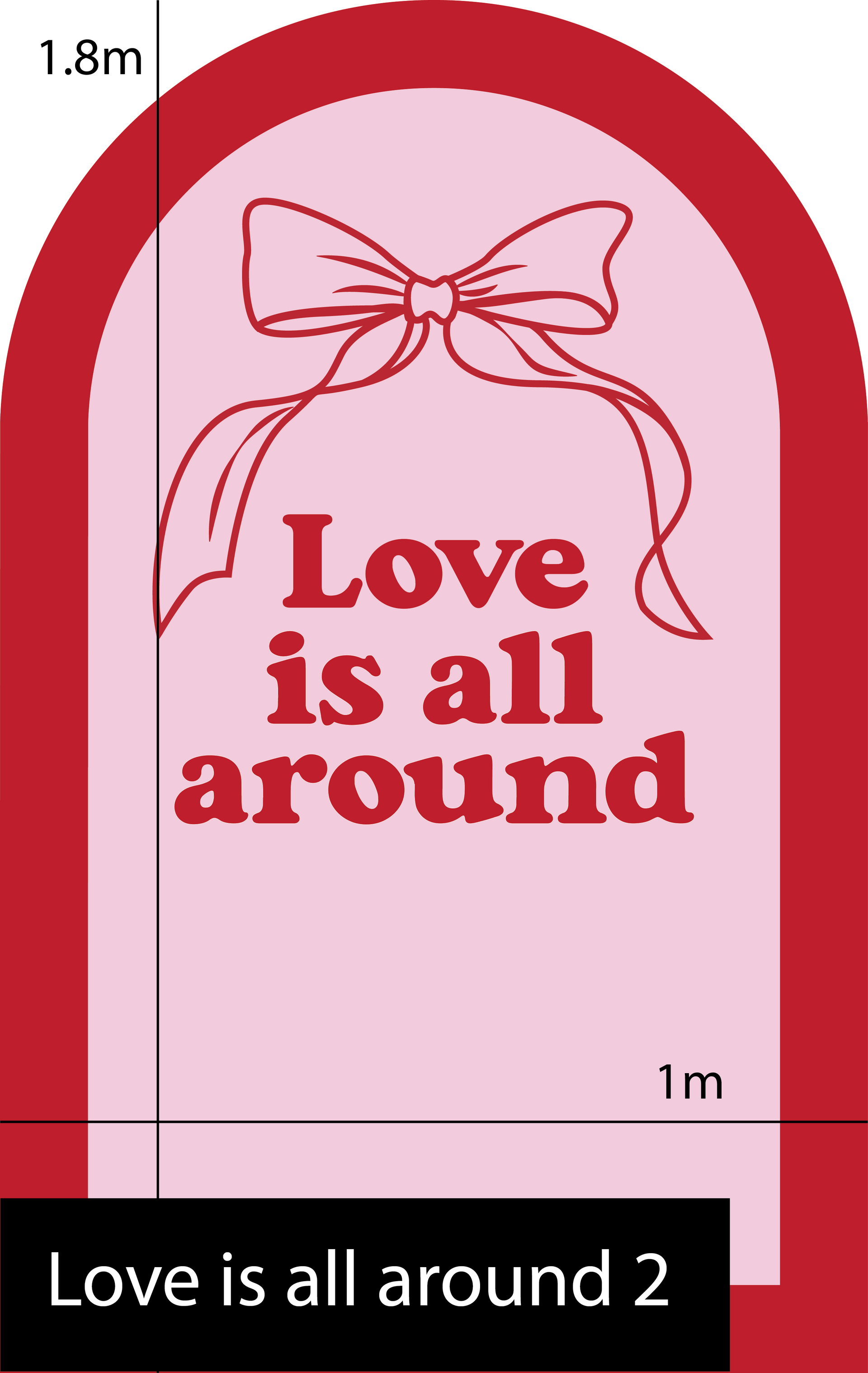Polka Art Wall Decal Valentine's Arches
