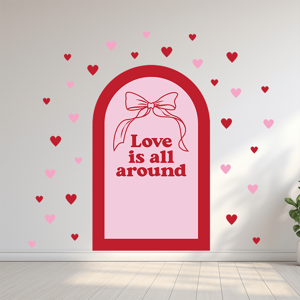 Polka Art Wall Decal Valentine's Arches
