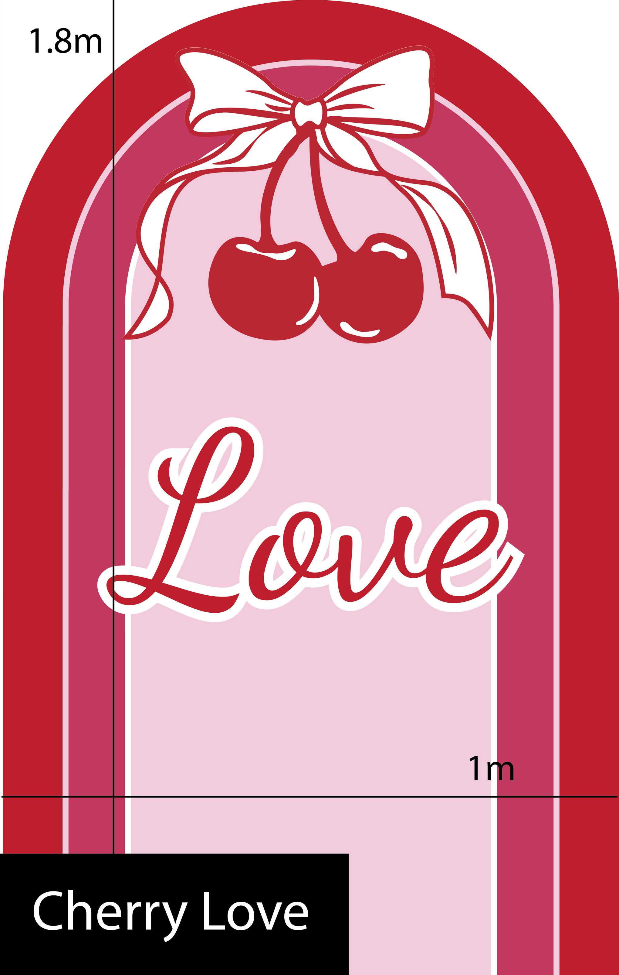 Polka Art Wall Decal Valentine's Arches