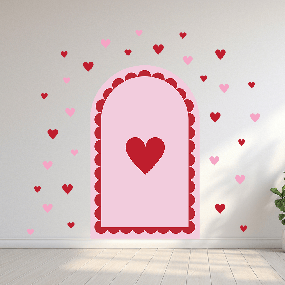 Polka Art Wall Decal Valentine's Arches