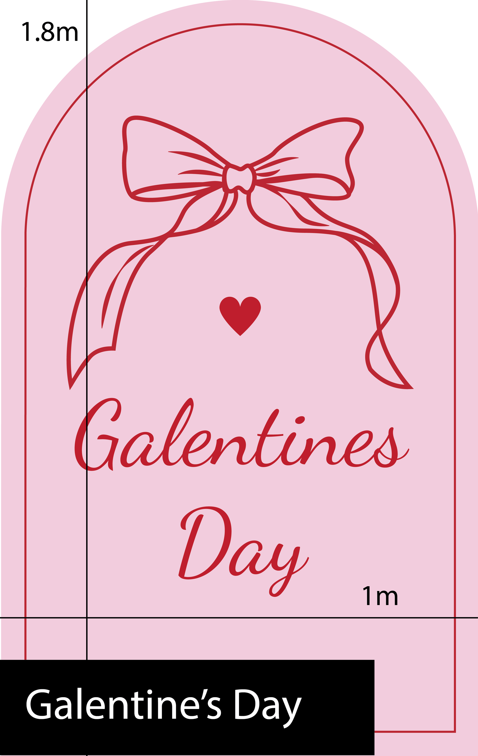 Polka Art Wall Decal Valentine's Arches
