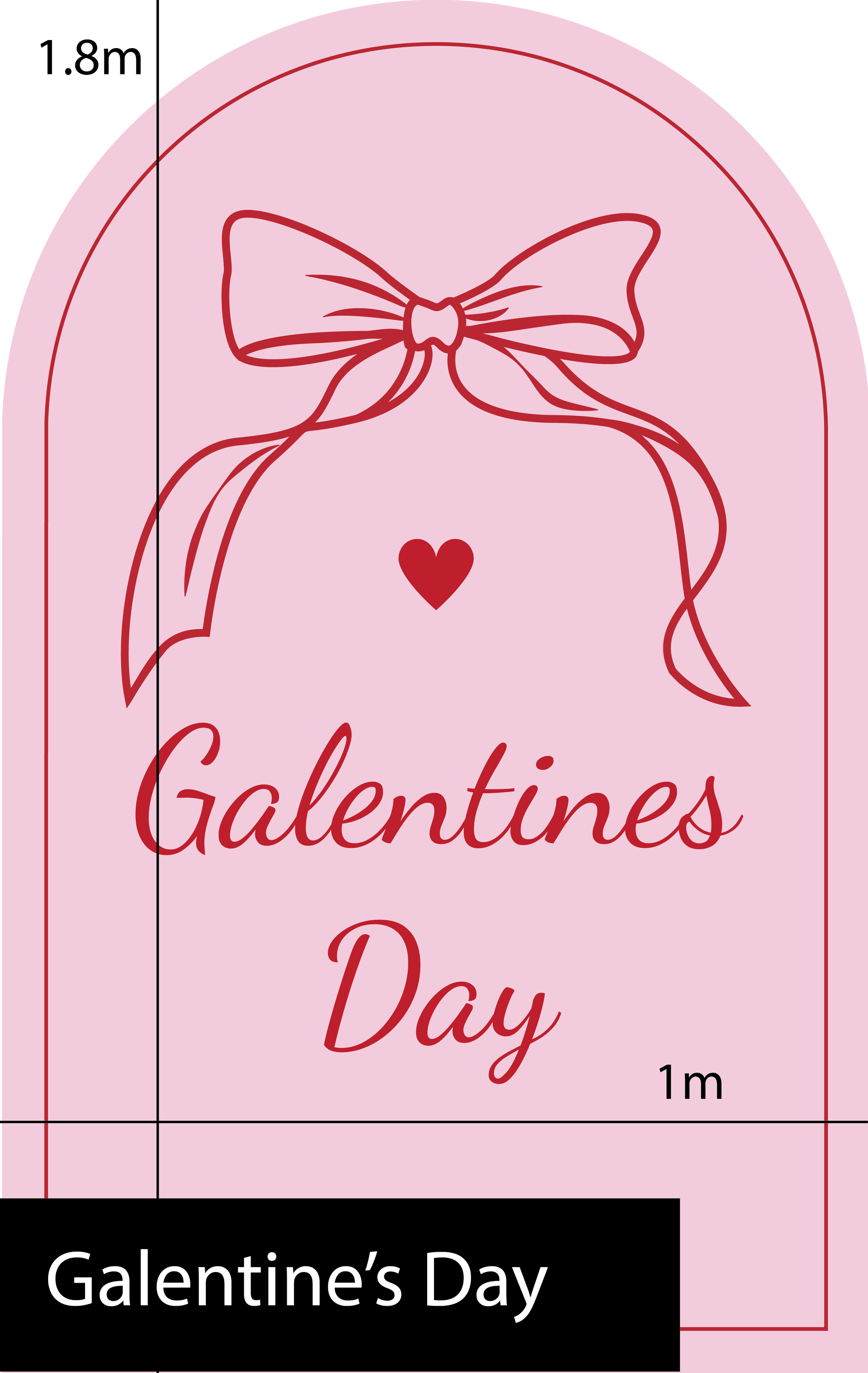 Polka Art Wall Decal Valentine's Arches