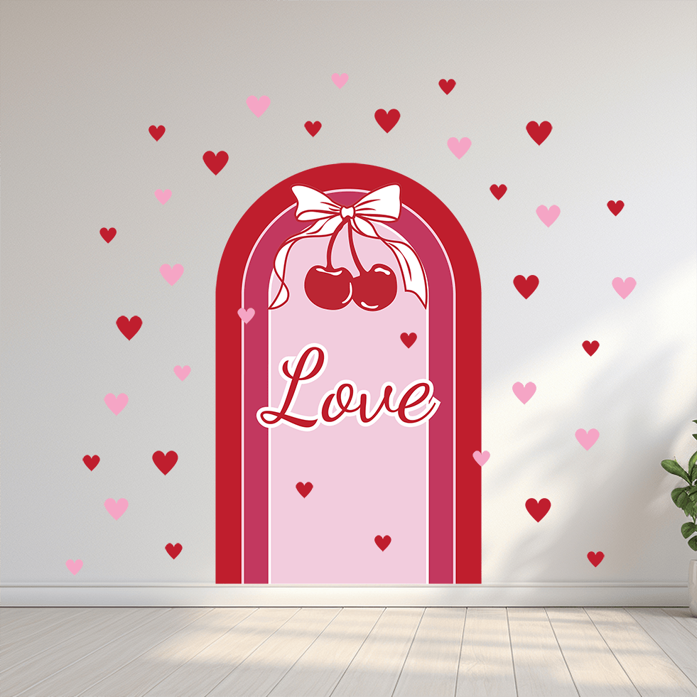 Polka Art Wall Decal Valentine's Arches