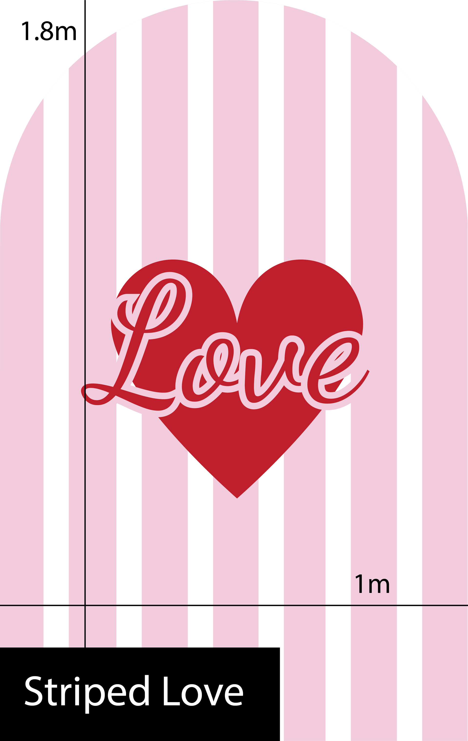 Polka Art Wall Decal Valentine's Arches