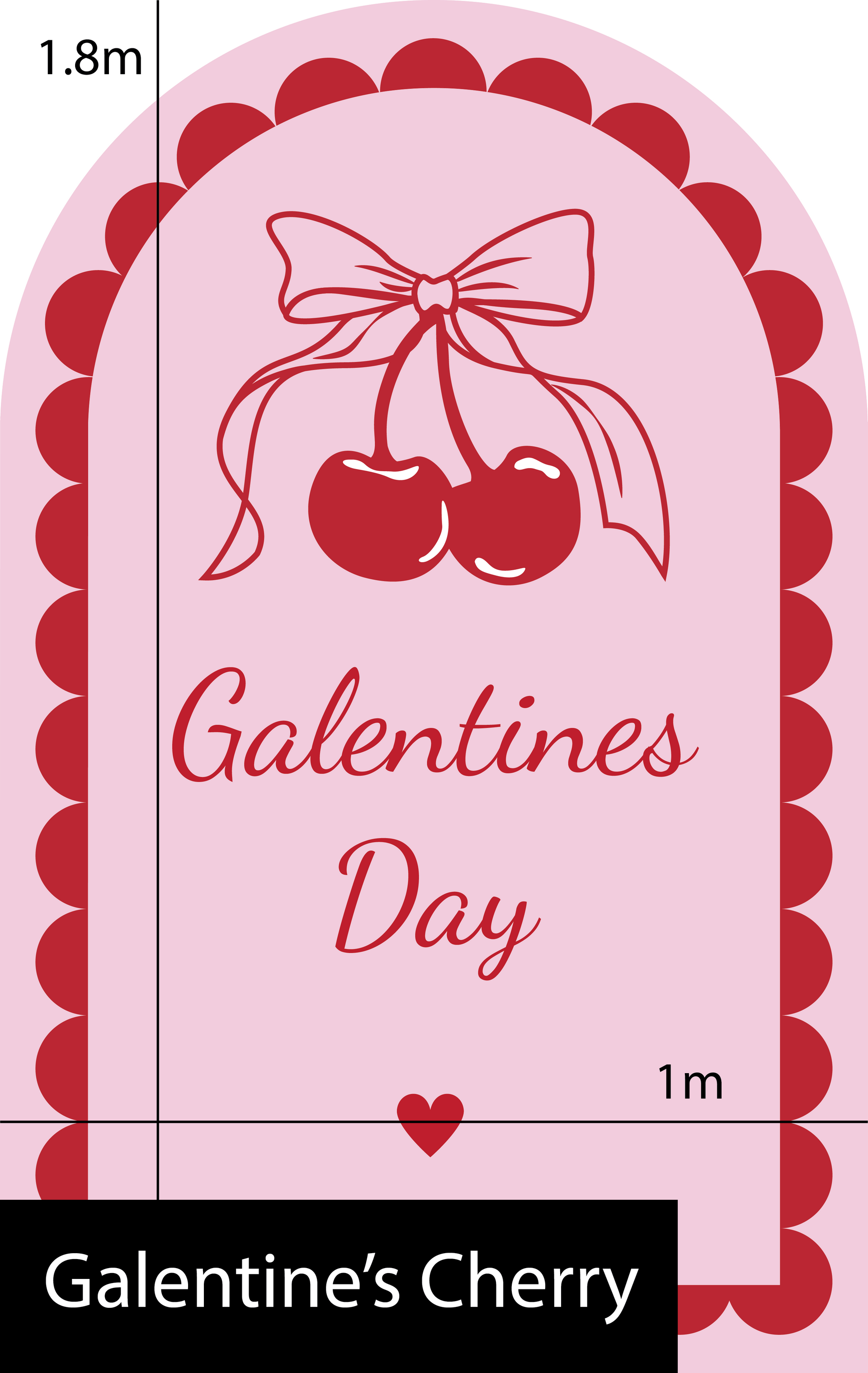 Polka Art Wall Decal Valentine's Arches