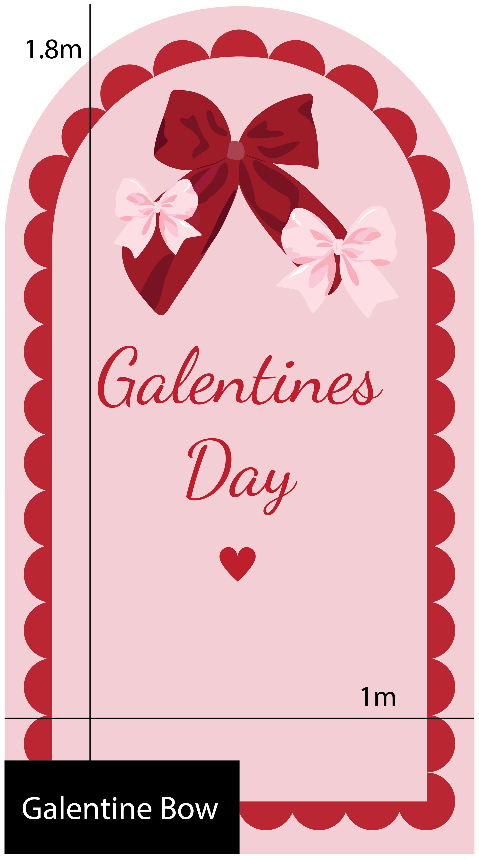 Polka Art Wall Decal Valentine's Arches