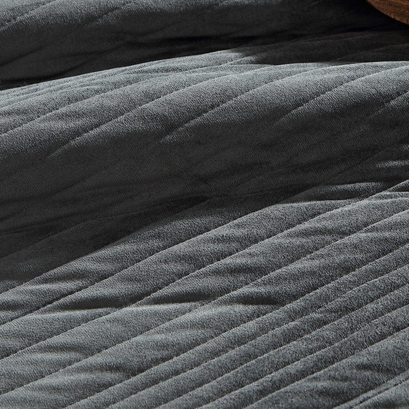 Private Collection Quilt Cover Private Collection BARLOW SLATE QUILT COVER SET