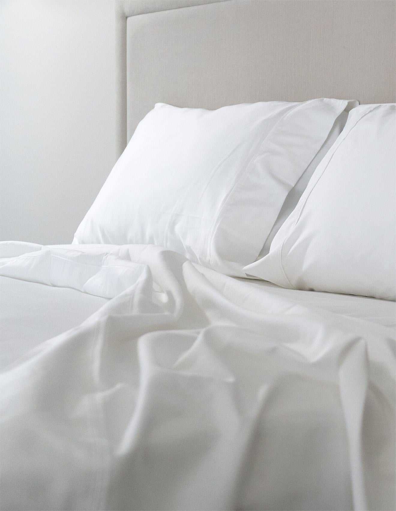 Protect A Bed Bed Sheets Cumulus Cotton Flat Sheet White