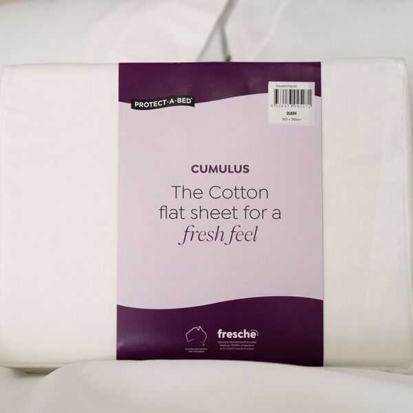 Protect A Bed Bed Sheets Cumulus Cotton Flat Sheet White
