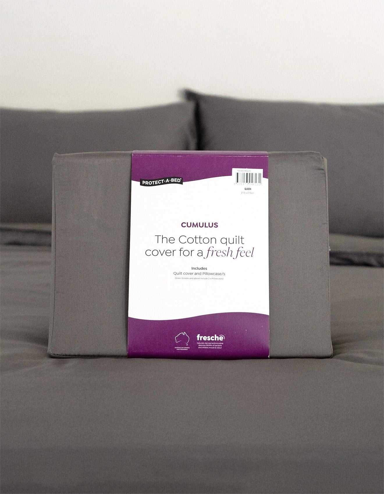 Protect A Bed Quilt Cover Cumulus Cotton Quilt Cover Set Charcoal