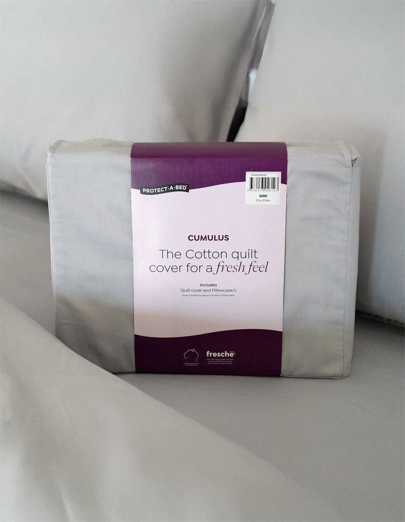 Protect A Bed Quilt Cover Cumulus Cotton Quilt Cover Set Silver