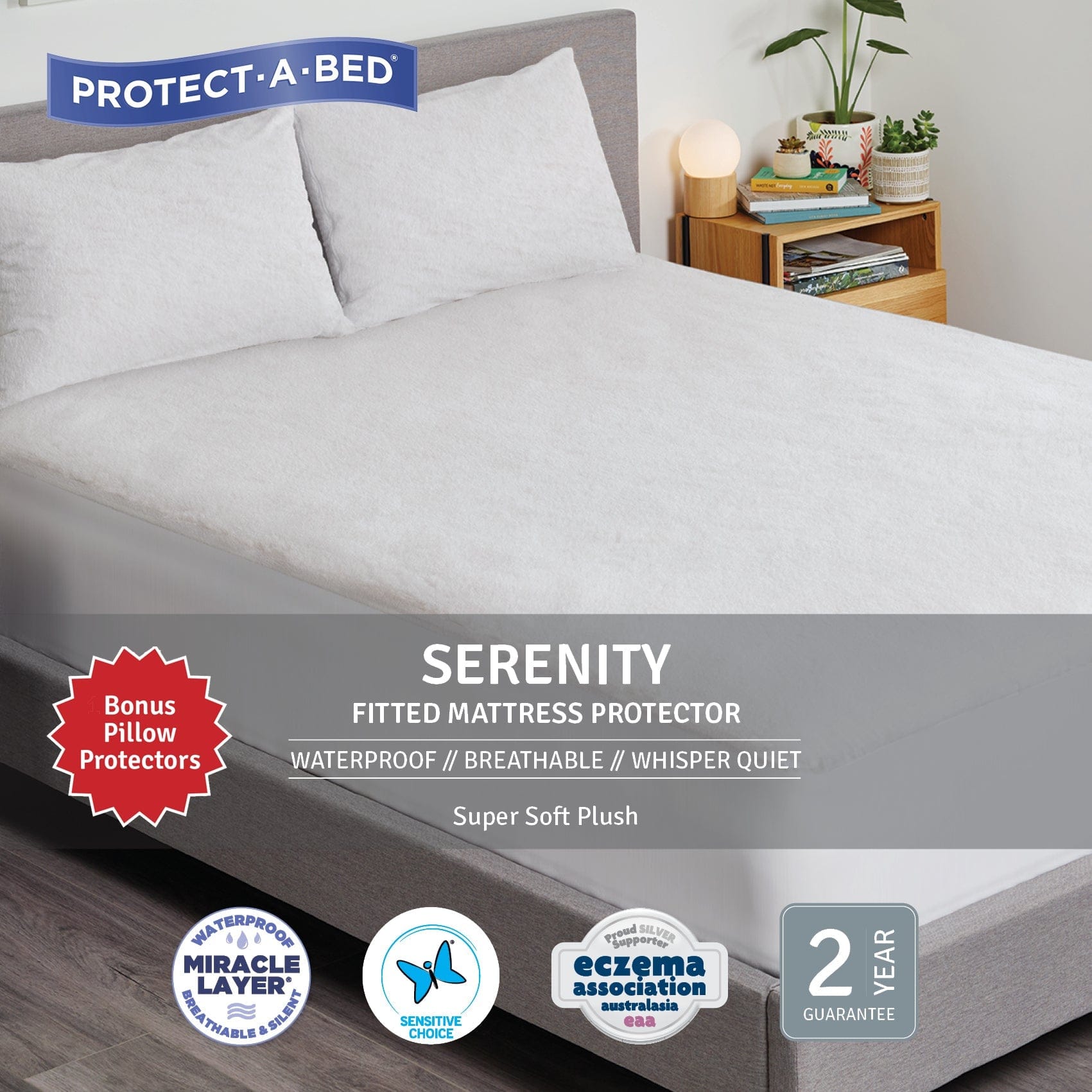 Protect A Bed Mattress Protector Protect A Bed Serenity Dynatex™ Fleece Fitted Waterproof Sleep Protectors