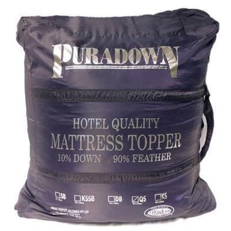 Duck Down Mattress Toppers in Australia. Order Puradown Plush Mattress Toppers Puradown