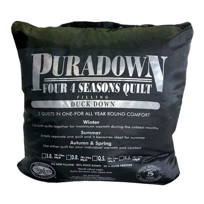 Puradown Duvet/Quilt Puradown 80% Duck Four Seasons Quilt (2 in 1)