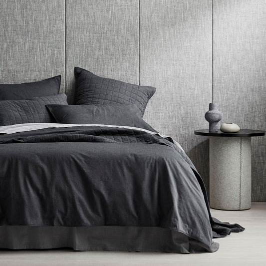 Sheridan Reilly Quilt Cover Full Set - Carbon - All Accessories Included