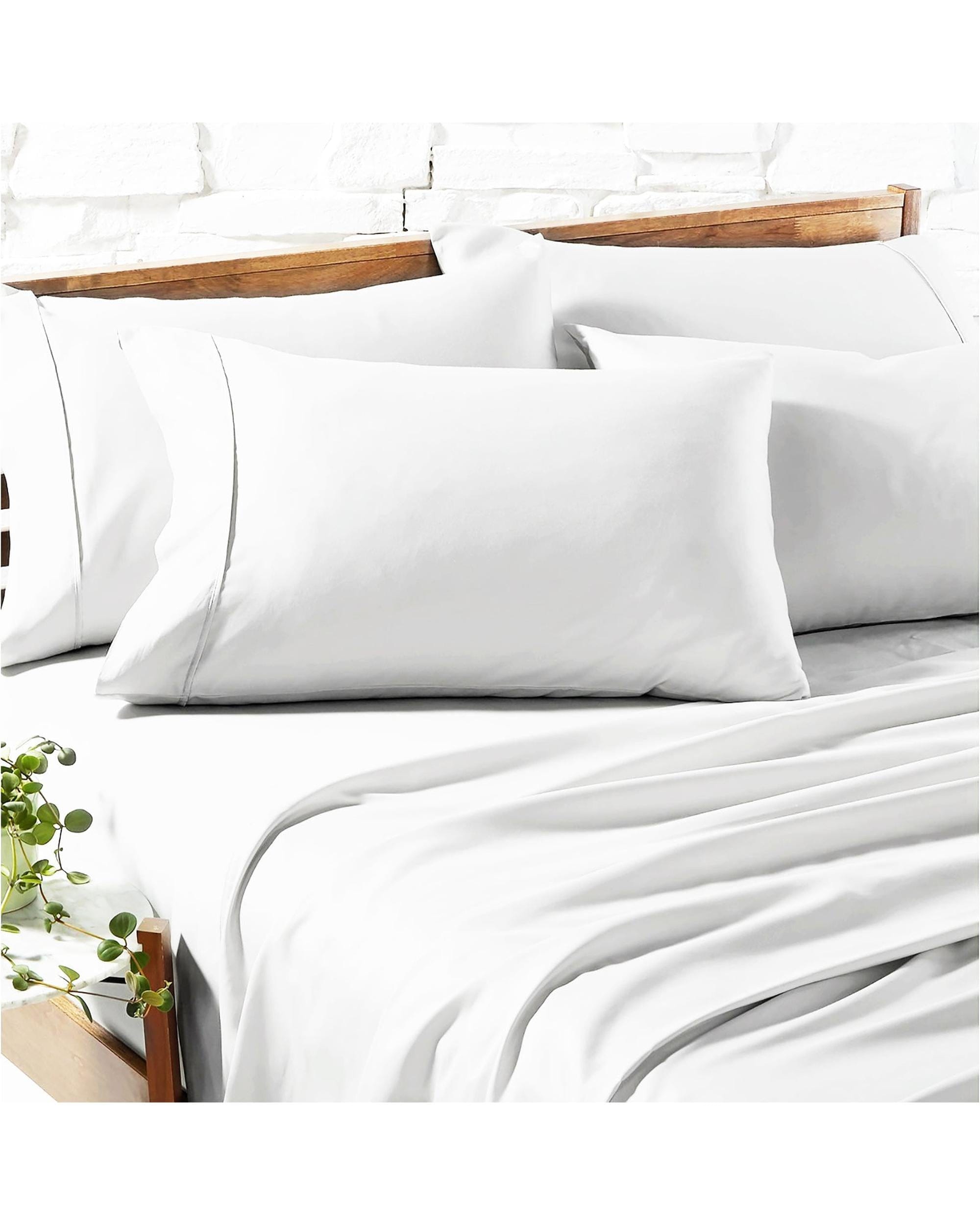 Renee Taylor Bed Sheets 1200 Egyptian Cotton Sheet Sets - White