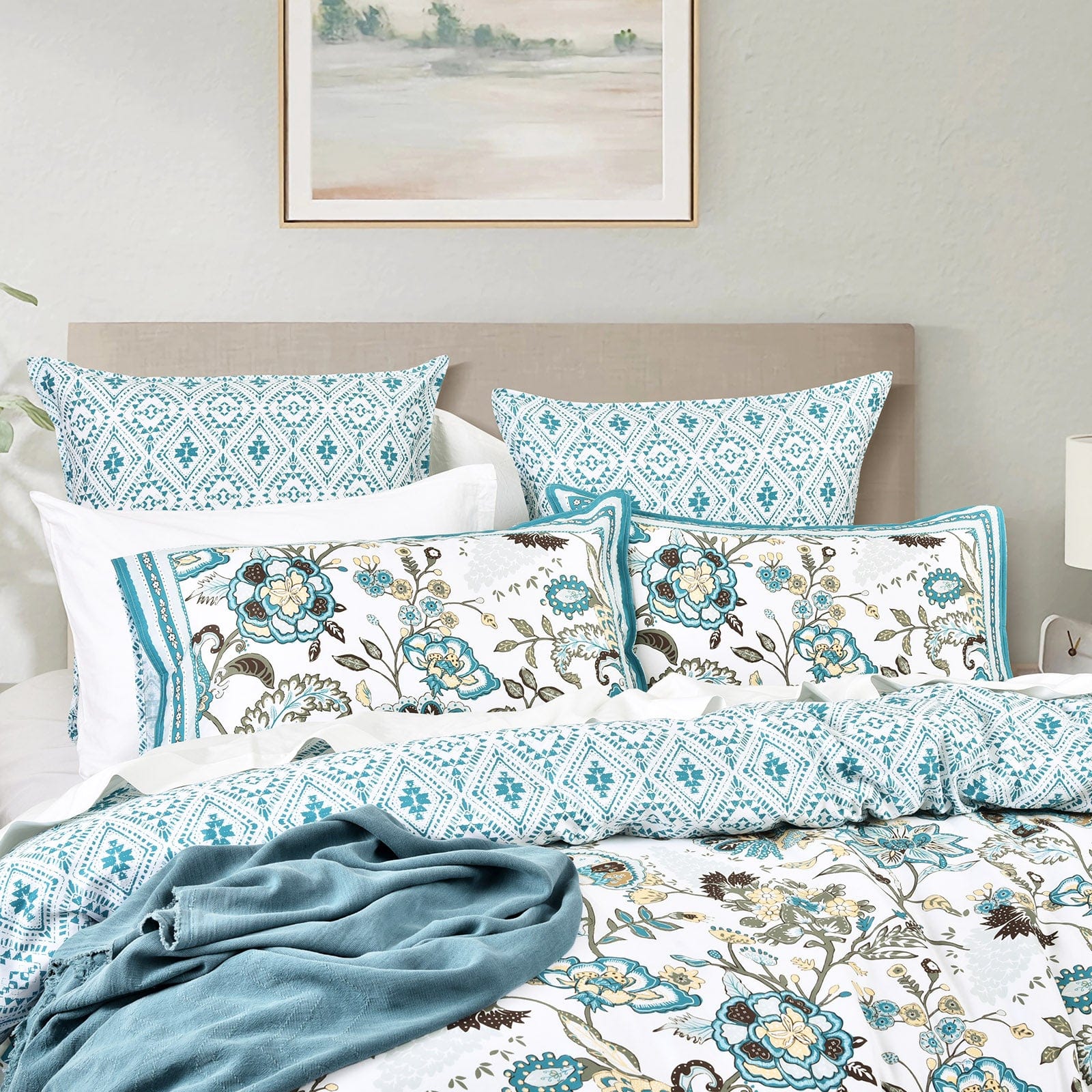 Renee Taylor Quilt Cover 300 TC Cotton Reversible Quilt Cover Sets - Anaya
