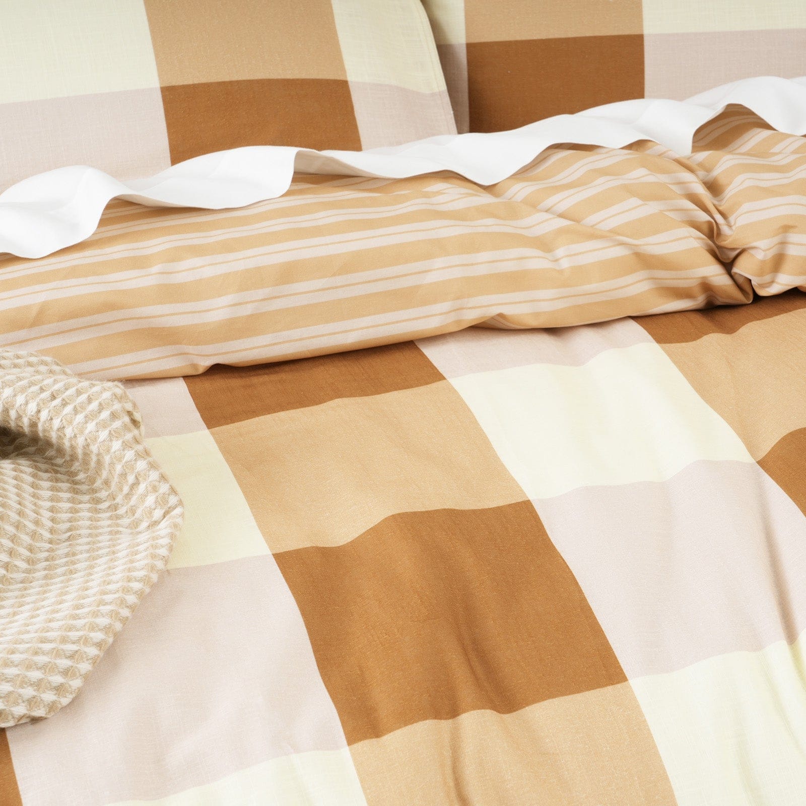 Renee Taylor Quilt Cover 300 TC Cotton Reversible Quilt Cover Sets - Berlin Checks