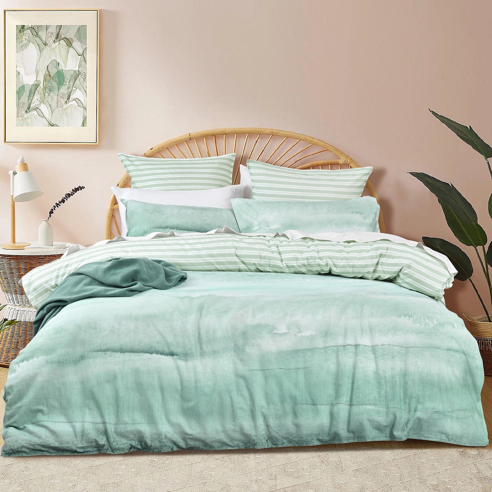 Renee Taylor Quilt Cover 300 TC Cotton Reversible Quilt Cover Sets - Terrain