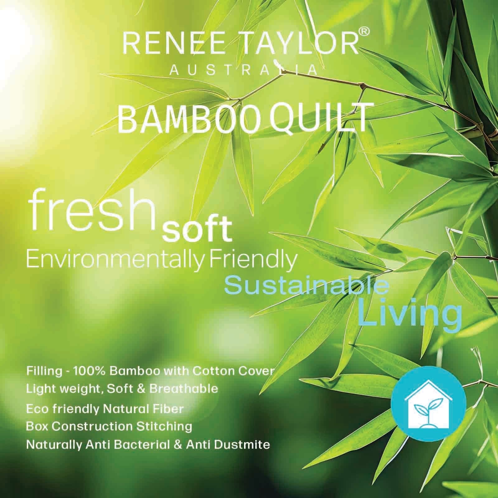 Renee Taylor Duvet/Quilt 400 GSM All Seasons Natural Bamboo Quilt