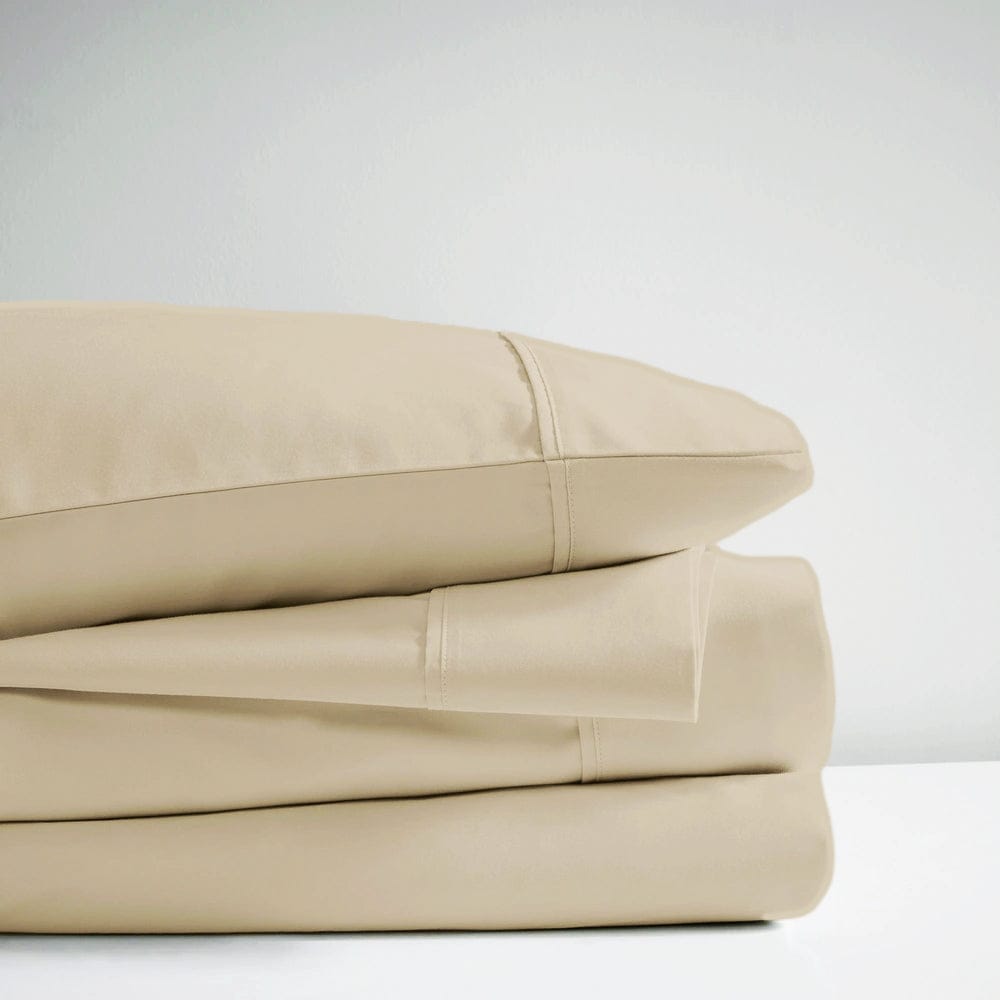 Renee Taylor Bed Sheets 700 TC Tencel Lyocell Fibre & Cotton Sheet Set - Bone