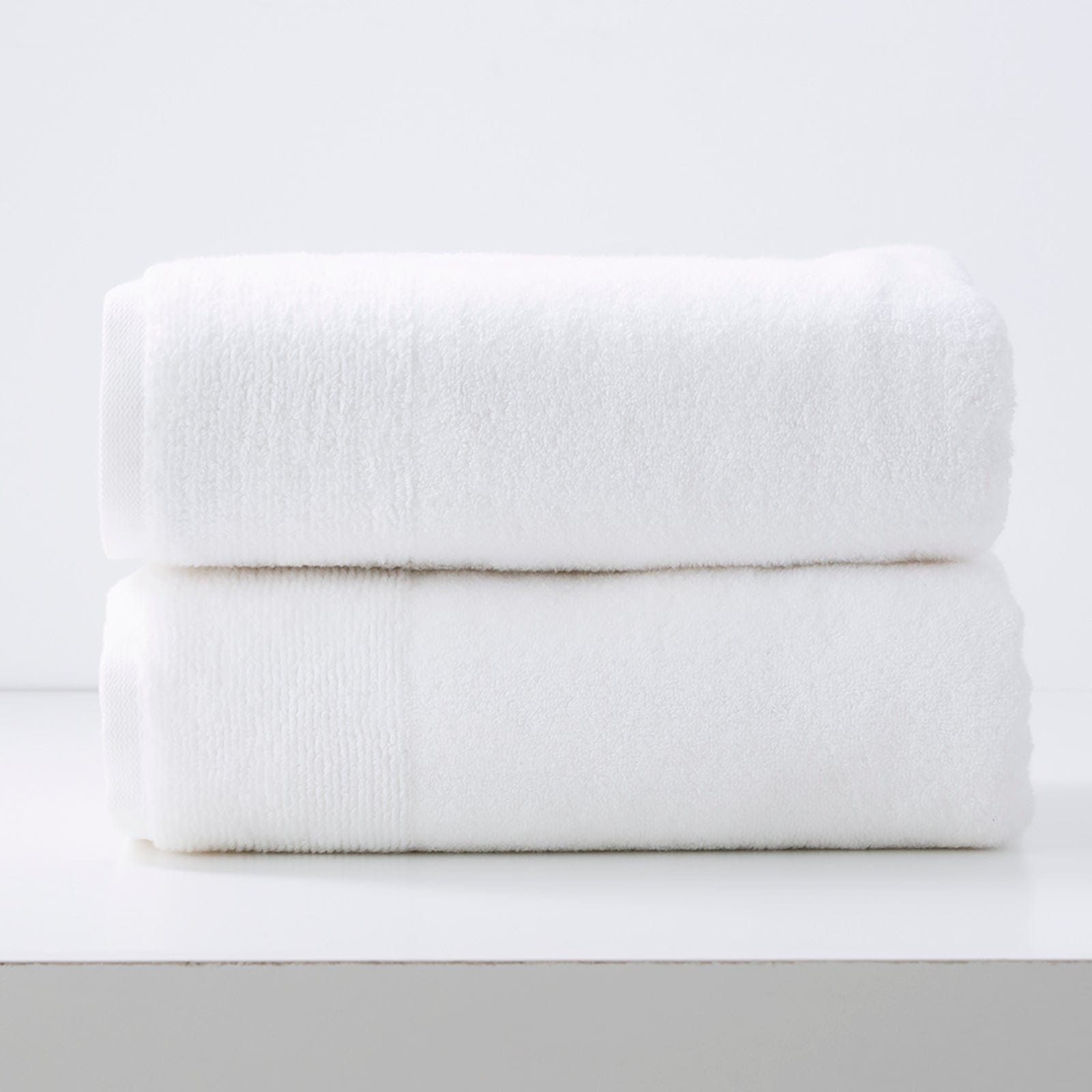Renee Taylor Bathroom Towel Sets Aireys 650 GSM Zero Twist 2 Pack Bath Sheet Snow