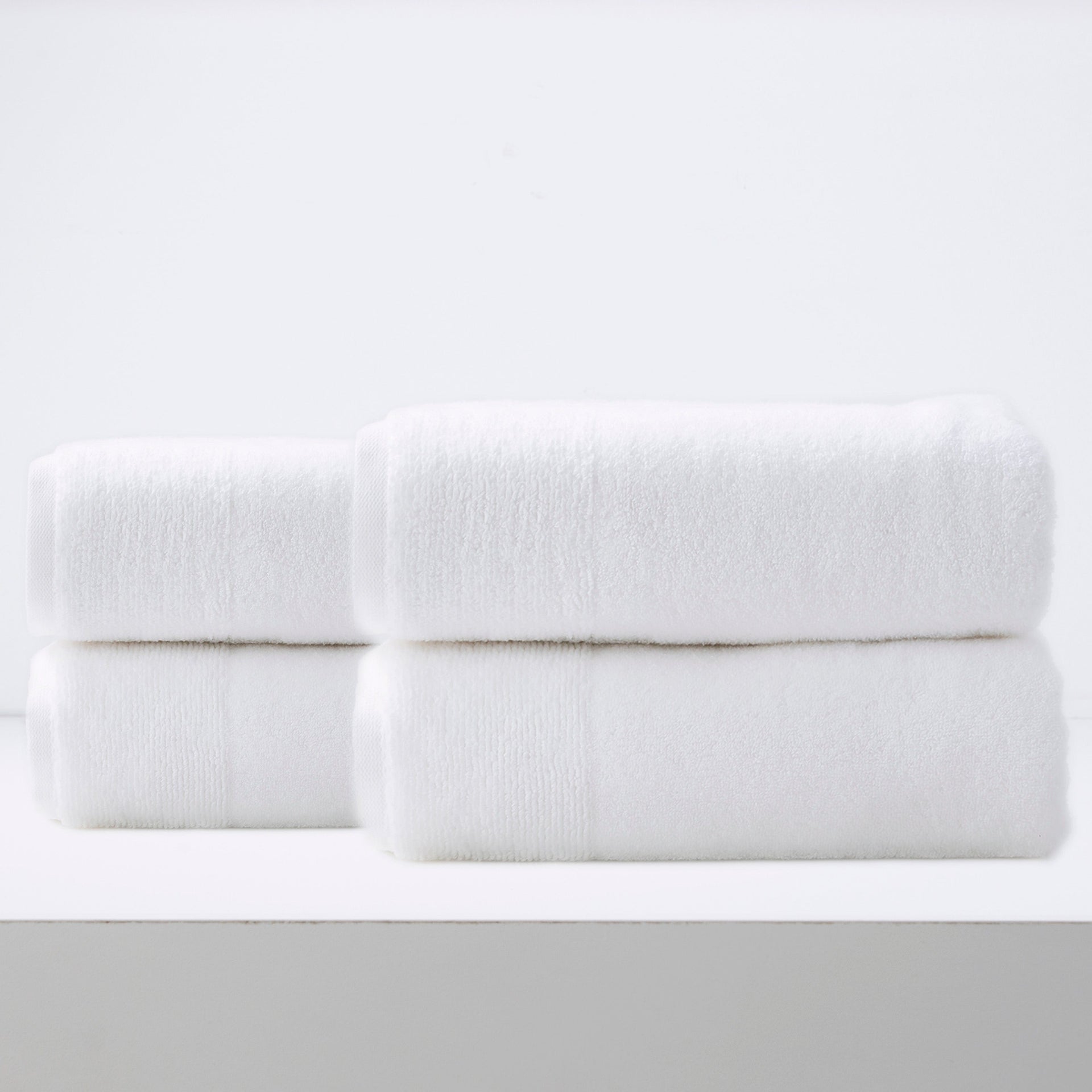 Renee Taylor Bathroom Towel Sets Aireys 650 GSM Zero Twist 4 Pack Bath Sheet Snow