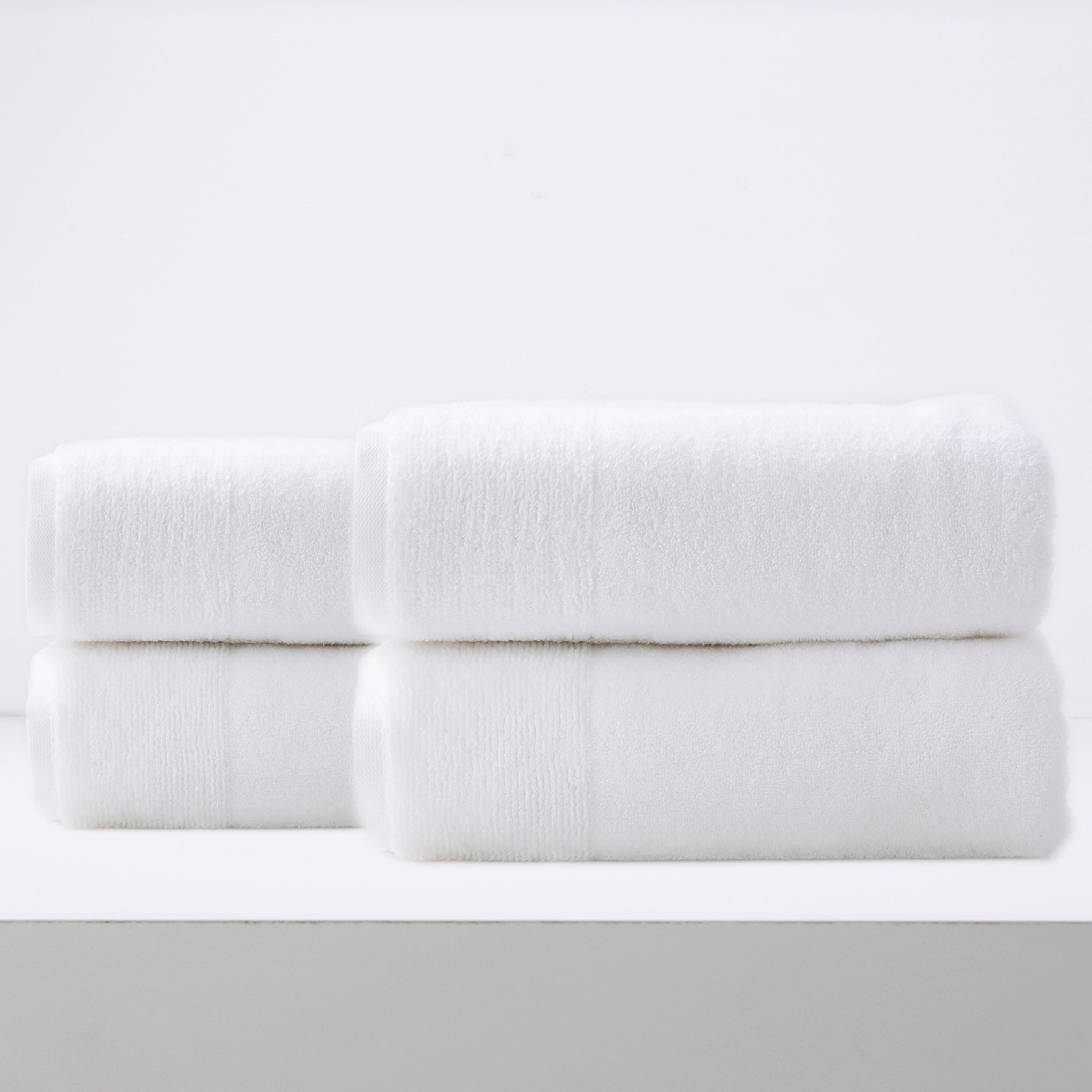 Renee Taylor Bathroom Towel Sets Aireys 650 GSM Zero Twist 4 Pack Bath Sheet Snow