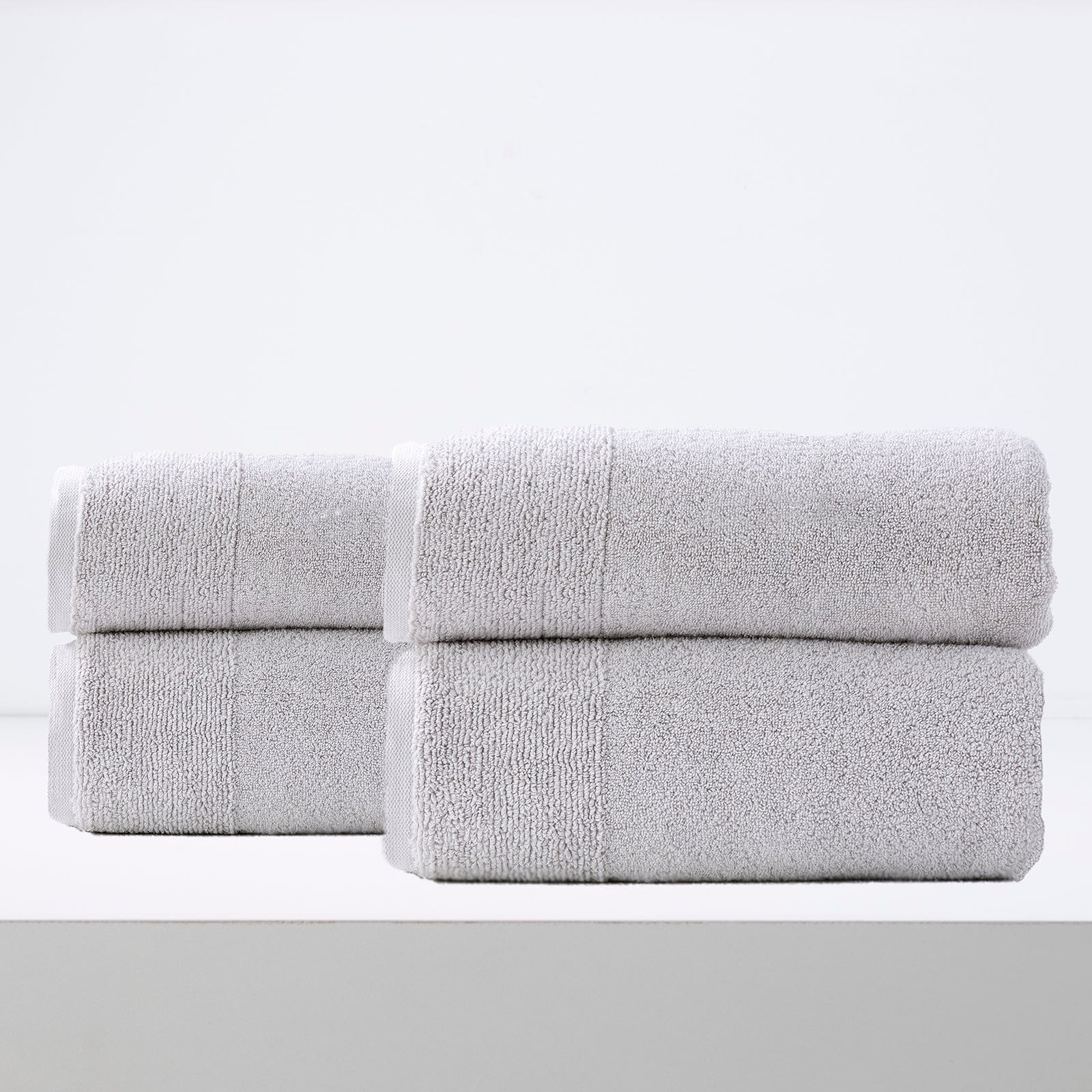 Renee Taylor Bathroom Towel Sets Aireys 650 GSM Zero Twist 4 Pack Bath Sheet Vapour