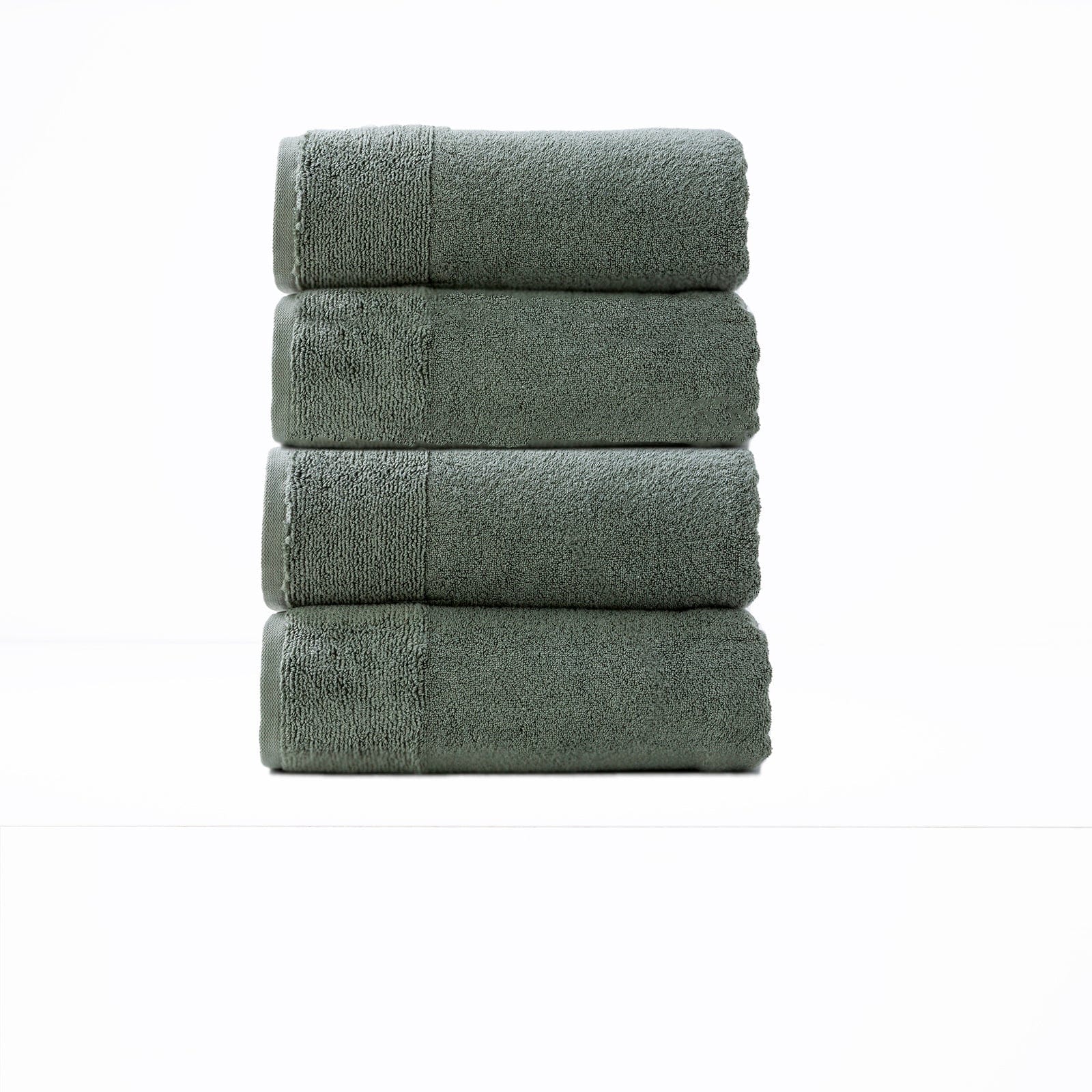 Renee Taylor Bathroom Towel Sets Aireys 650 GSM Zero Twist 4 Piece Bath Towel Agave