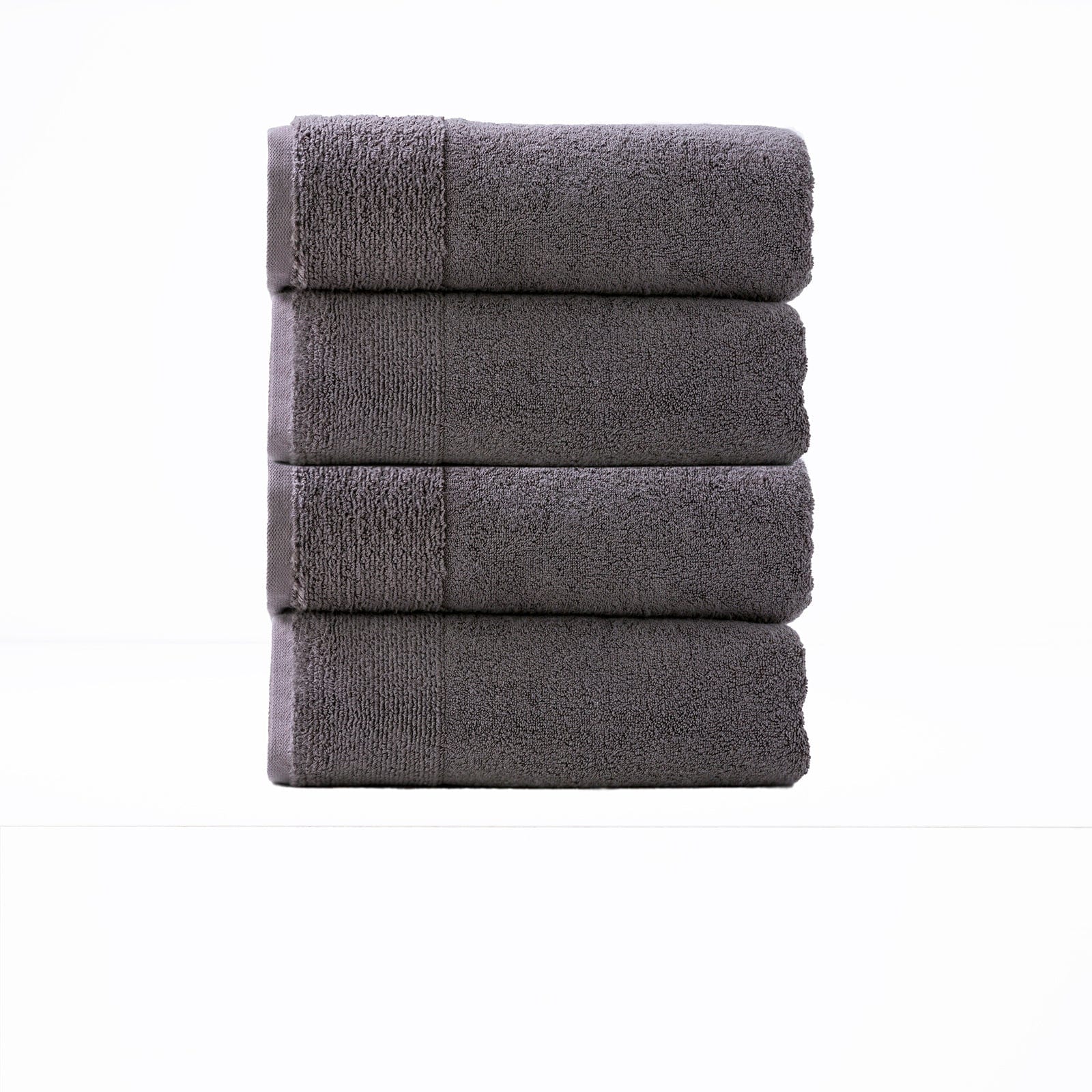Renee Taylor Bathroom Towel Sets Aireys 650 GSM Zero Twist 4 Piece Bath Towel Nickel