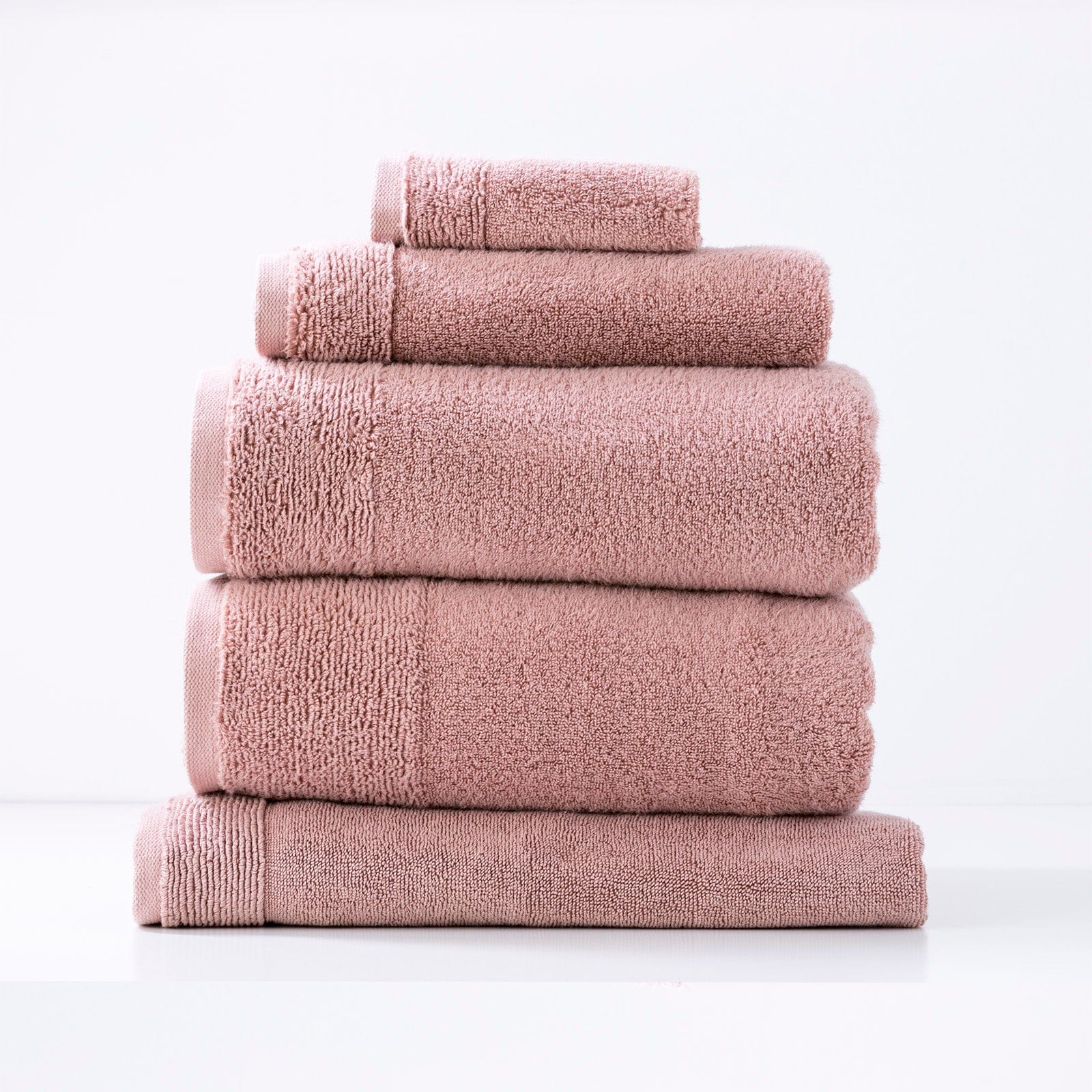 Renee Taylor Bathroom Towel Sets Aireys 650 GSM Zero Twist 5 Piece Cherwood