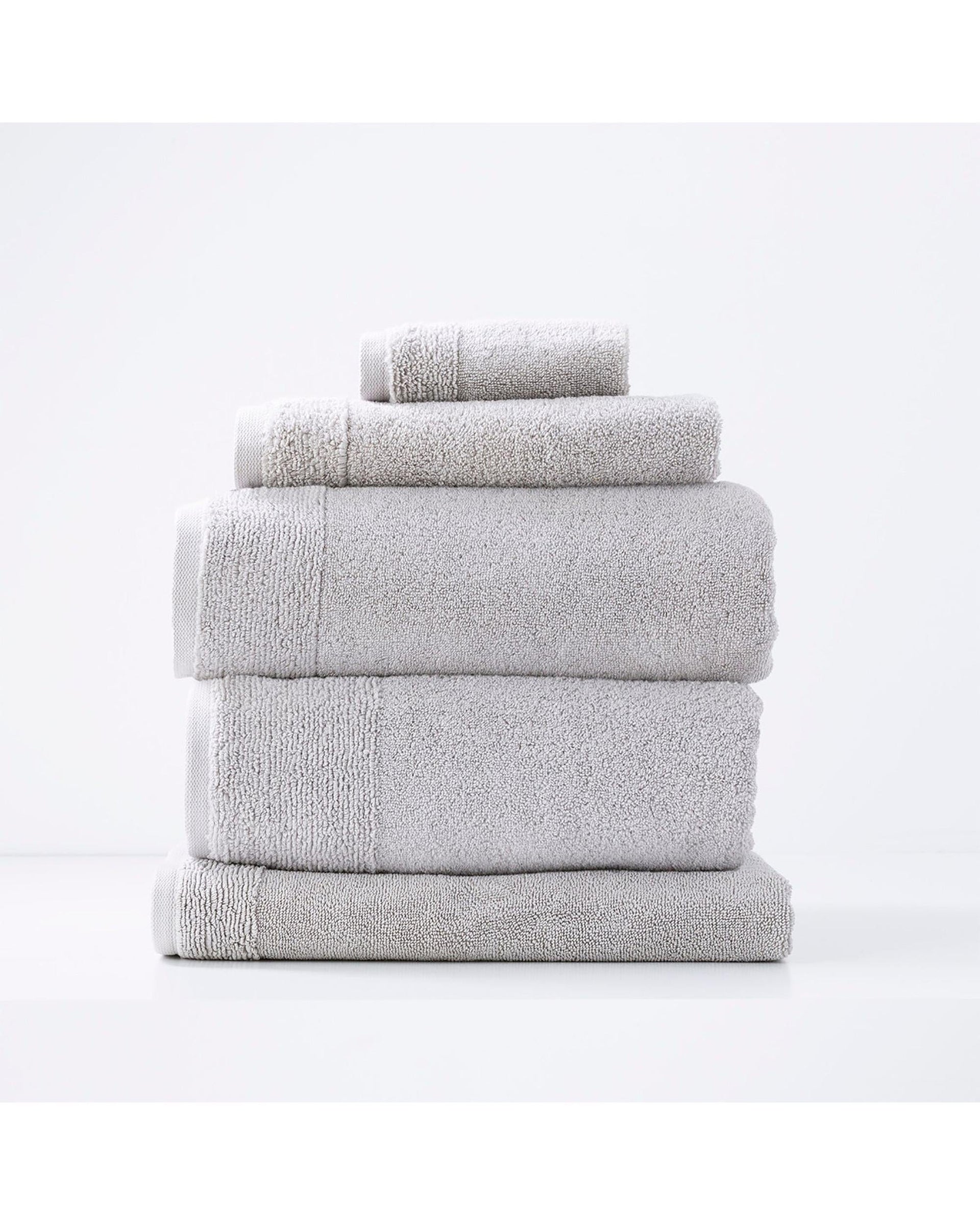 Renee Taylor Bathroom Towel Sets Aireys 650 GSM Zero Twist 5 Piece Vapour