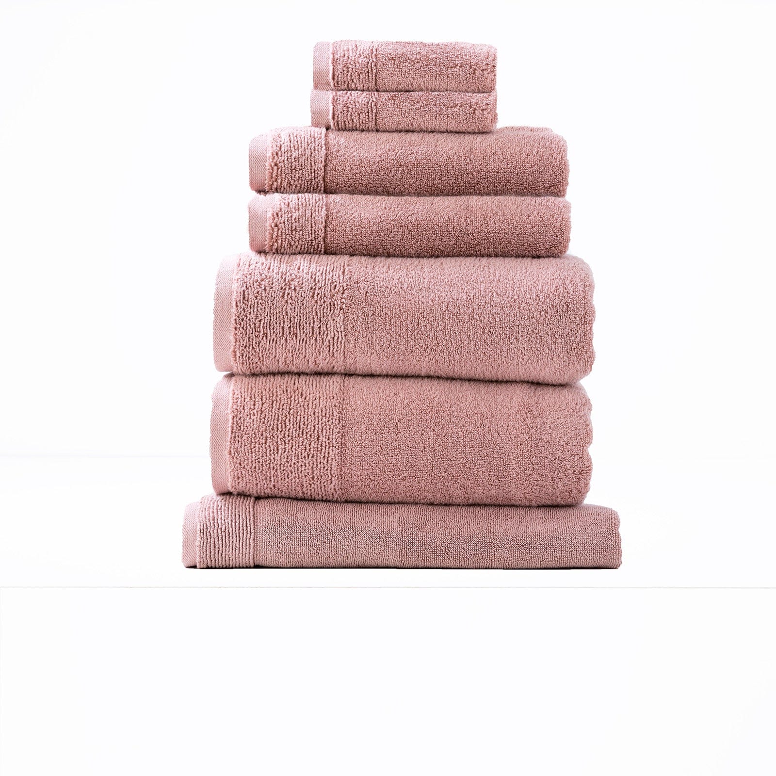 Renee Taylor Bathroom Towel Sets Aireys 650 GSM Zero Twist 7 Piece Cherwood