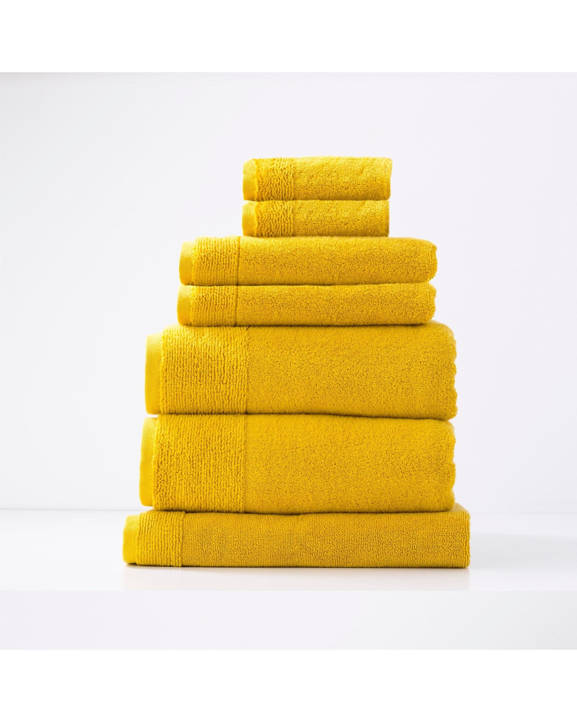 Renee Taylor Bathroom Towel Sets Aireys 650 GSM Zero Twist 7 Piece Spice