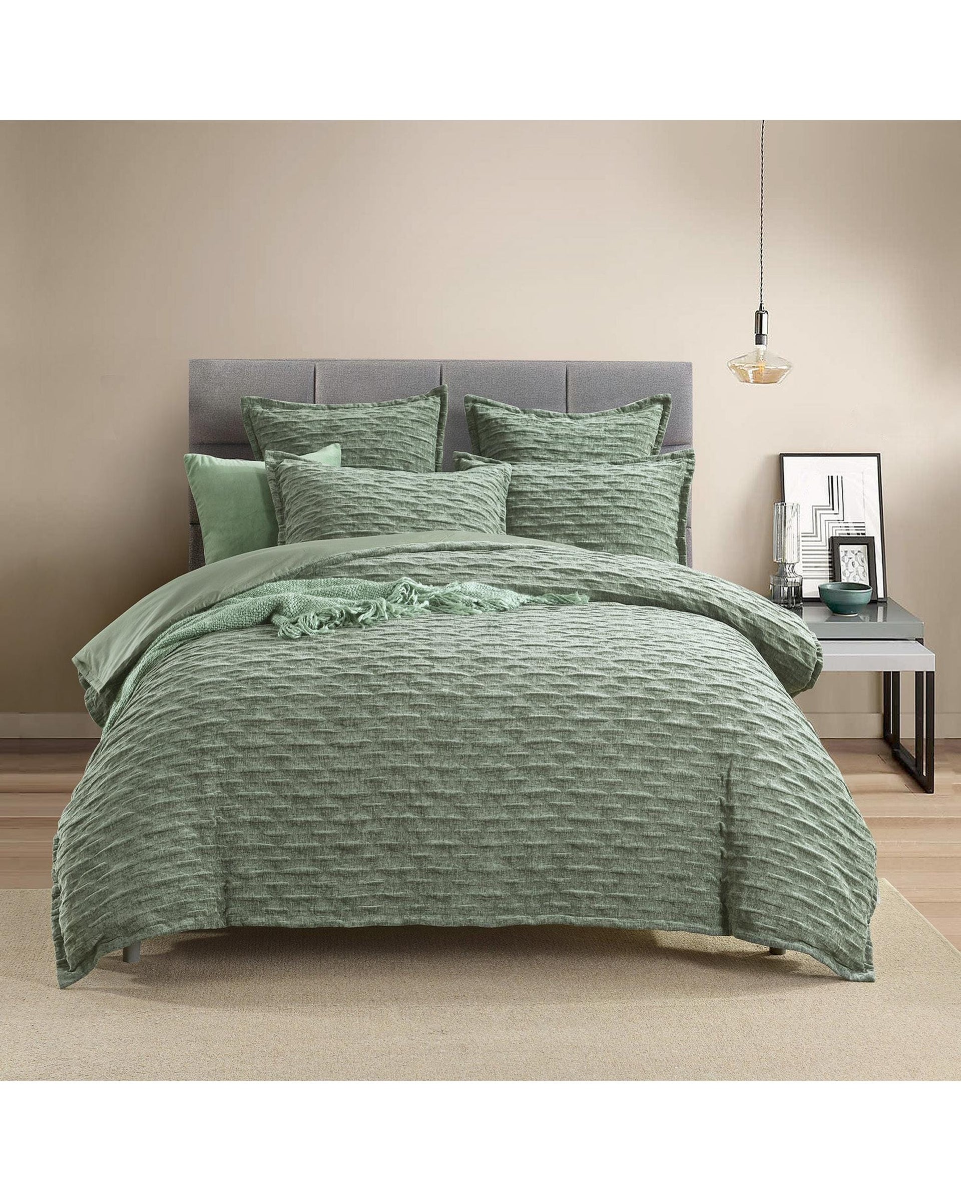 Renee Taylor Quilt Cover Atlantis Jacquard Quilt Cover Set - Junpier