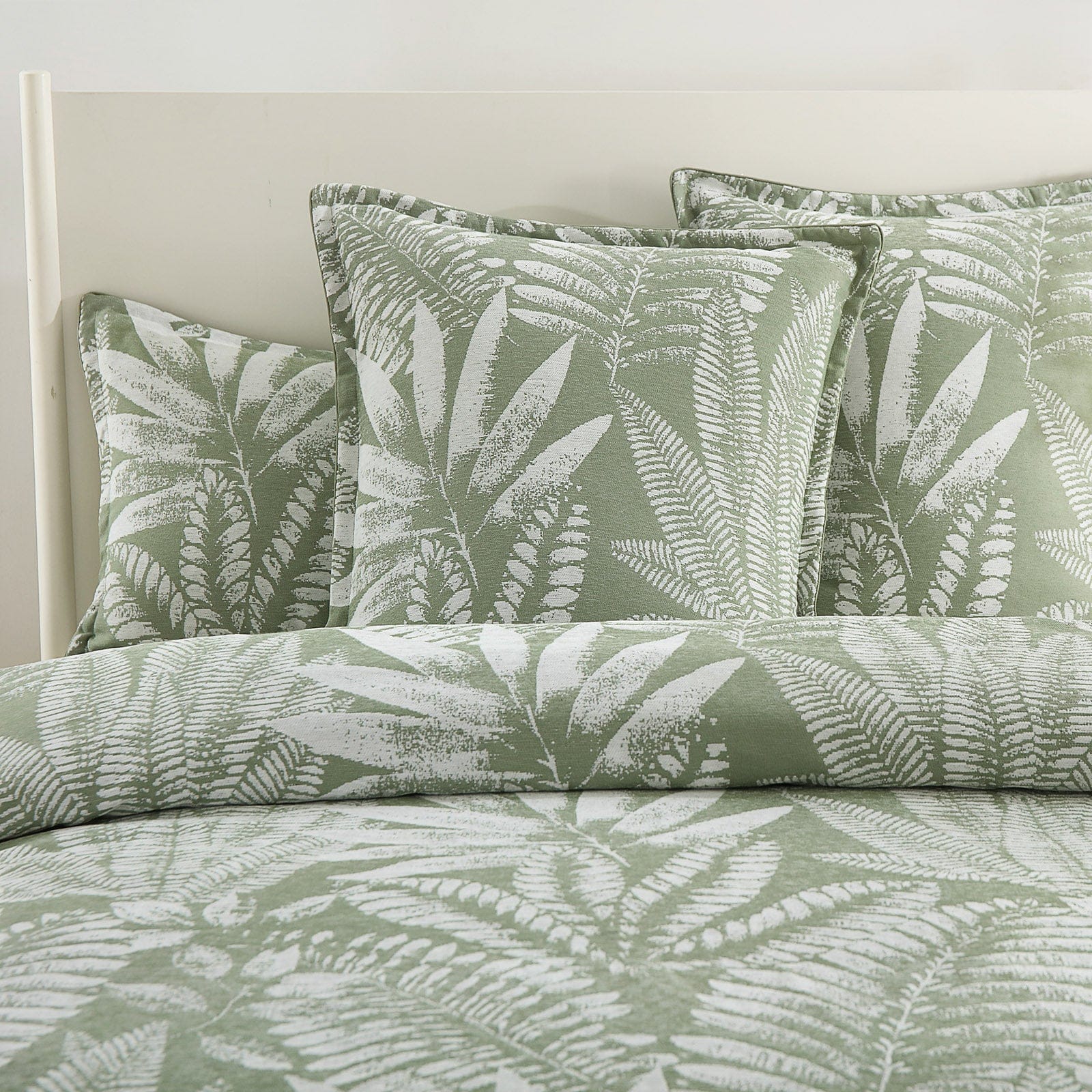 Renee Taylor Quilt Cover Atlantis Jacquard Quilt Cover Set - Sage