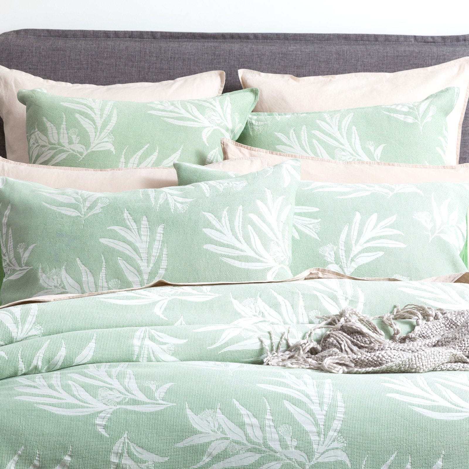 Renee Taylor Quilt Cover Bentley Cotton Jacquard Quilt Cover - JUNIPER
