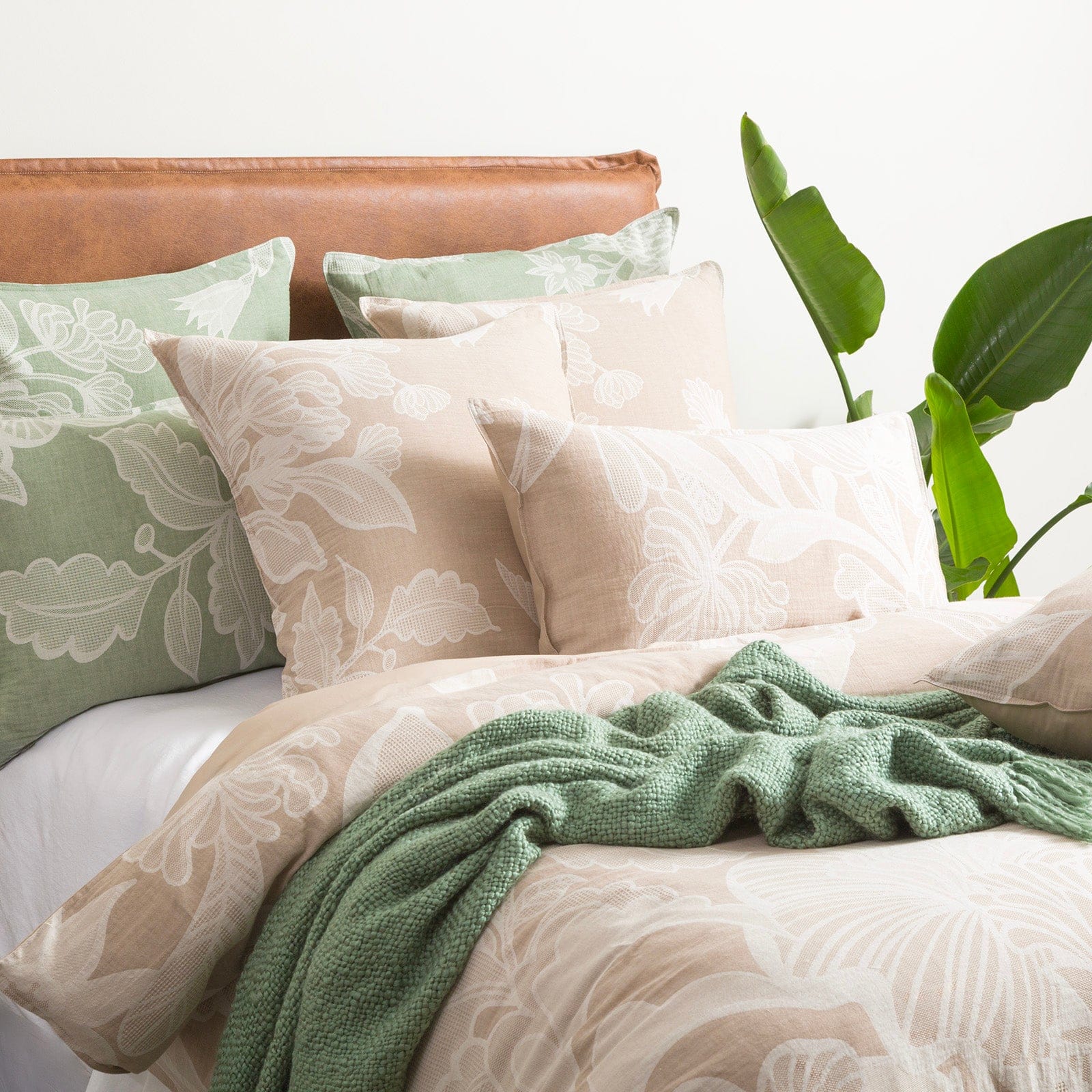 Renee Taylor Quilt Cover Bentley Cotton Jacquard Quilt Cover - NUDE