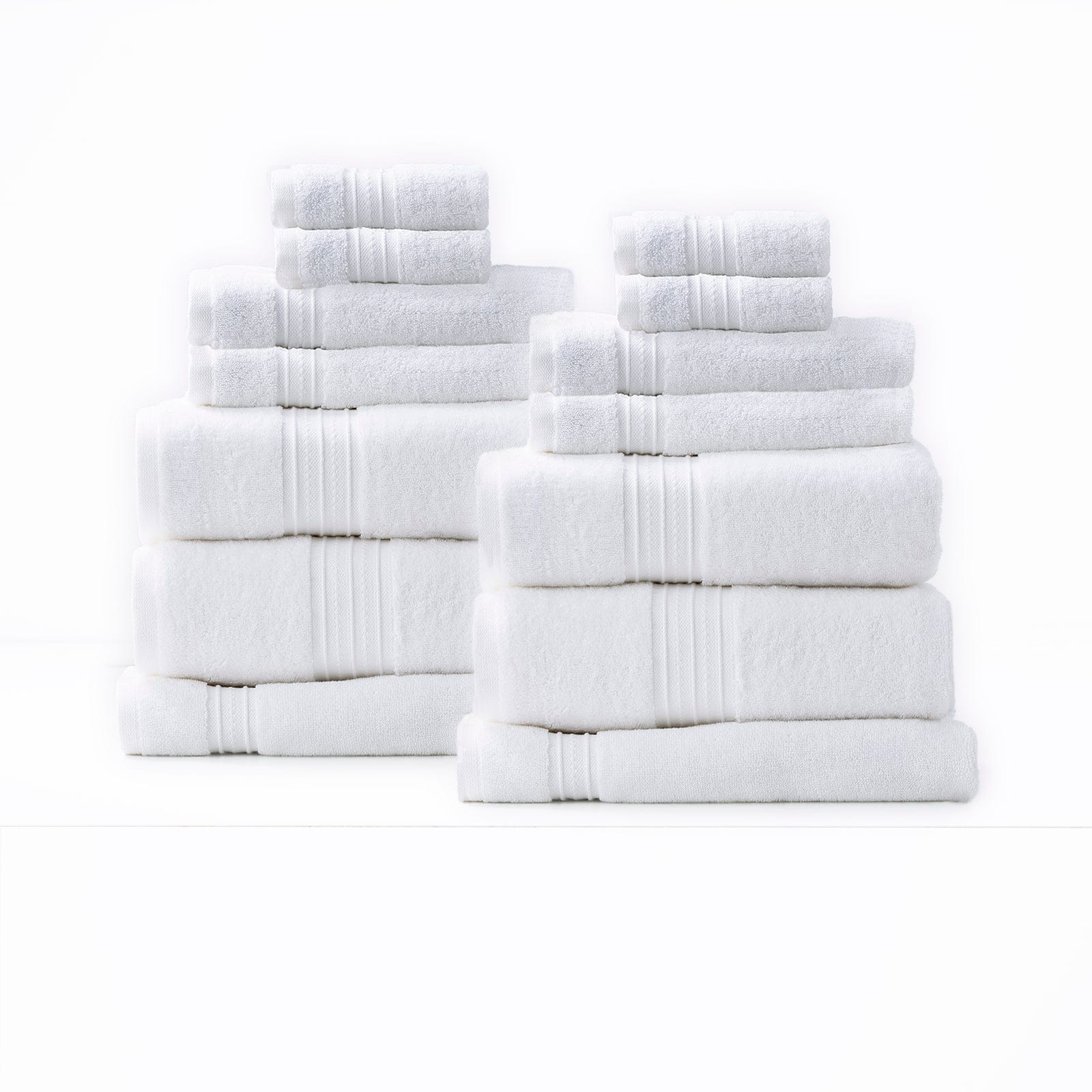 Renee Taylor Bathroom Towel Sets Brentwood 650 GSM Low Twist 14 Piece Bright