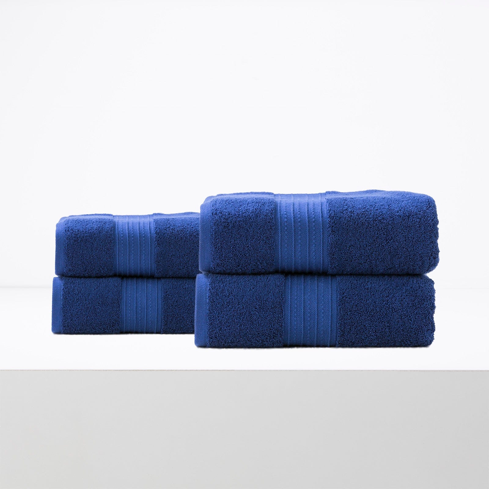 Renee Taylor Bathroom Towel Sets Brentwood 650 GSM Low Twist 4 Pack Bath Sheet Royal
