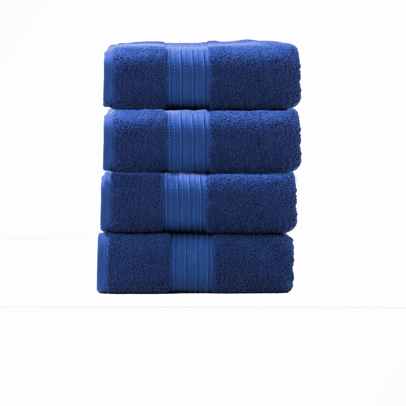 Renee Taylor Bathroom Towel Sets Brentwood 650 GSM Low Twist 4 Piece Bath Towel Royal
