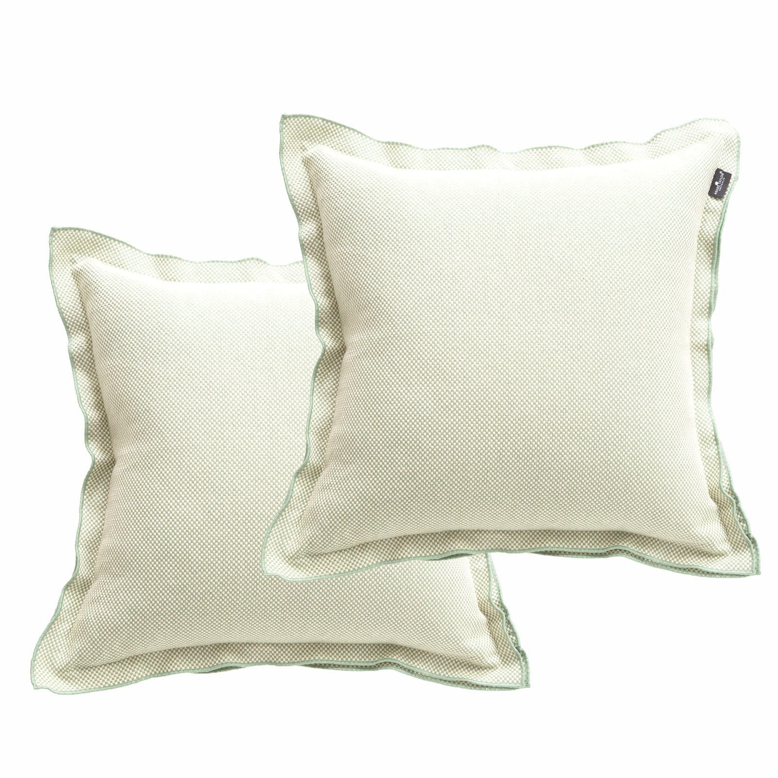 Renee Taylor Cushion Campbell Stone washed Yarn-dyed Cushion Twin Pack 50 x 50 Cms Feather Filled Sage