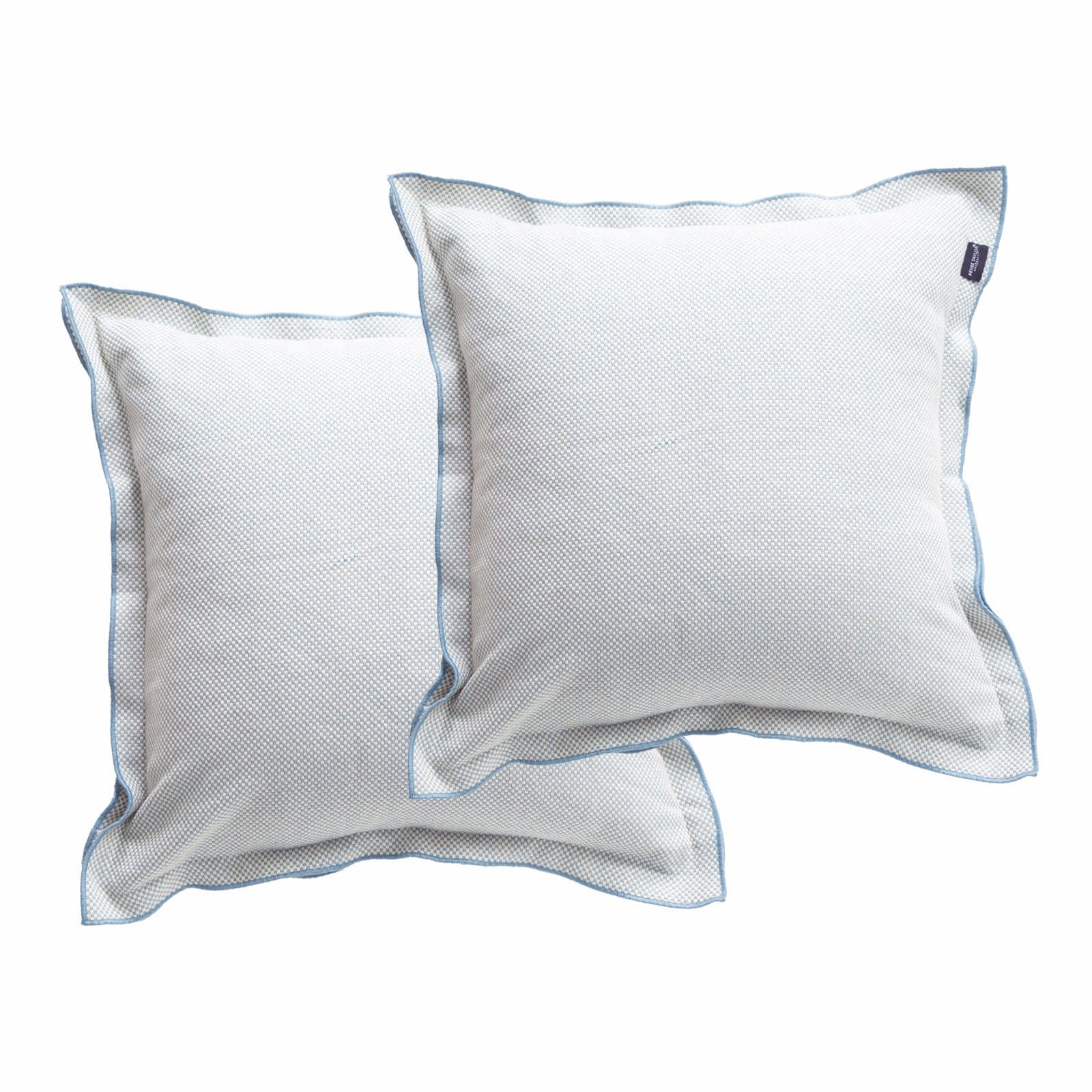 Renee Taylor Cushion Campbell Stone washed Yarn-dyed Cushion Twin Pack 50 x 50 Cms Feather Filled Sky