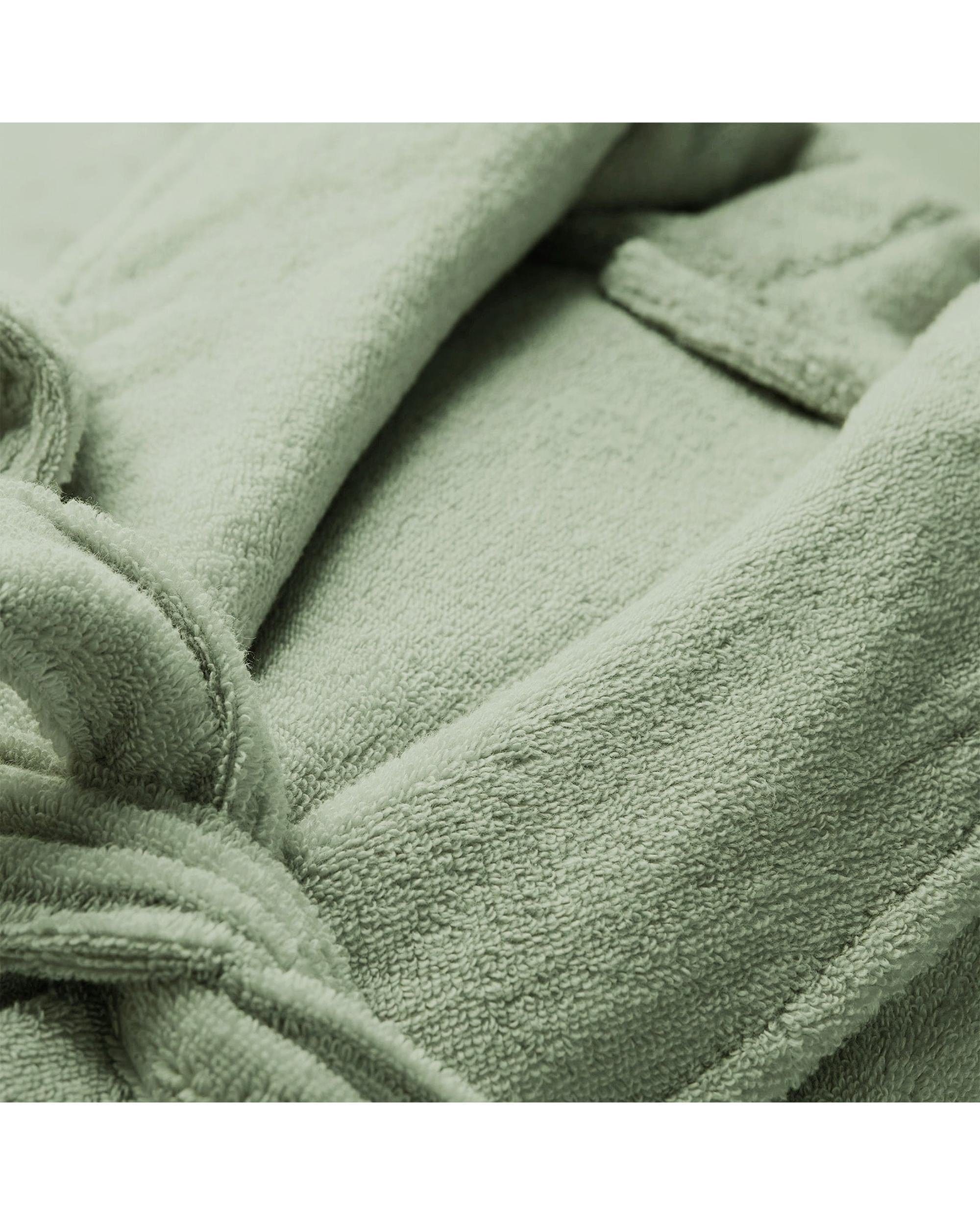 Renee Taylor Pajamas Chalet Quick Dry Terry Cotton Bath Robes - Eucalyptus